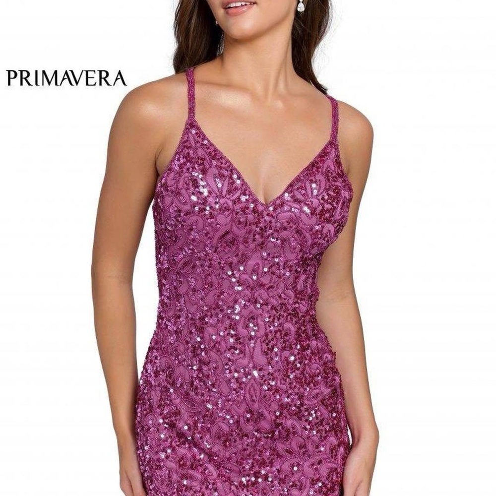 purple  Sequin Dress